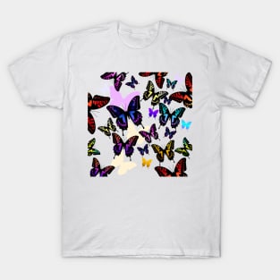 Assorted Colours Of Butterflies T-Shirt